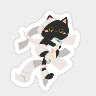 Kitty Toilet Paper Sticker